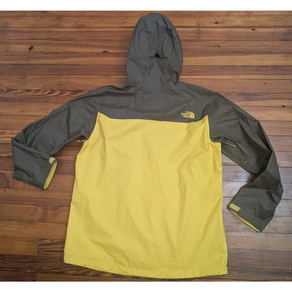 North Face Dryvent Jacket Yellow Mens Large - Picture 3 of 7